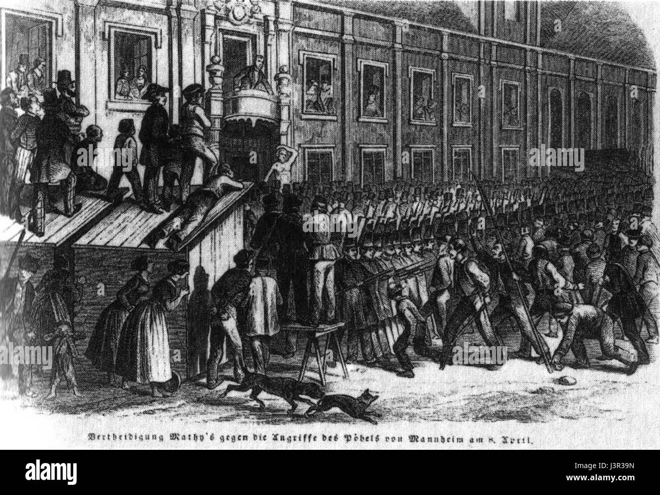 Dies bezieht sich auf ein Ereignis oder eine Publikation vom 9. April 1849, an dem Karl Mathy in Mannheim beteiligt war und wahrscheinlich mit historischen oder politischen Fragen dieser Zeit zusammenhängt. Stockfoto