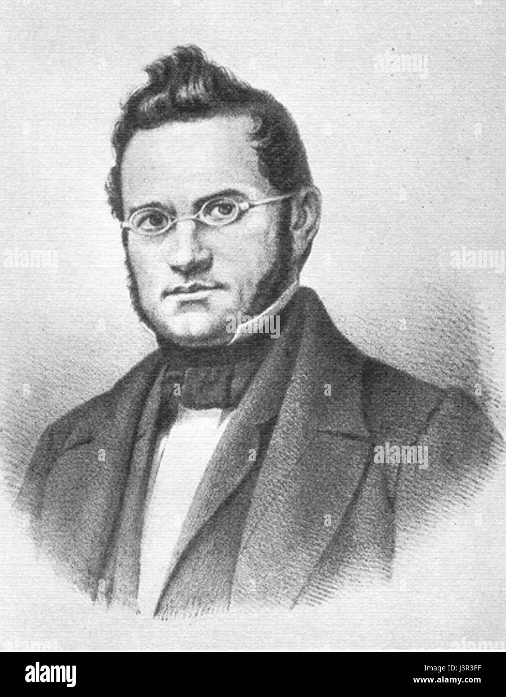 Jonas Furrer war Schweizer Politiker und war 1834 5. Präsident der Schweizerischen Eidgenossenschaft. Er spielte eine wichtige Rolle im Schweizer Föderalismus und der Regierungsführung während des frühen 19. Jahrhunderts. Stockfoto