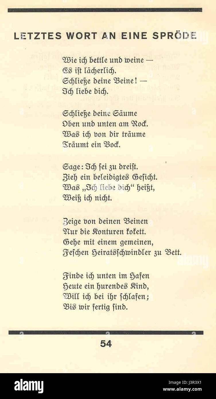 Joachim Ringelnatz Allerdings 054 Stockfoto