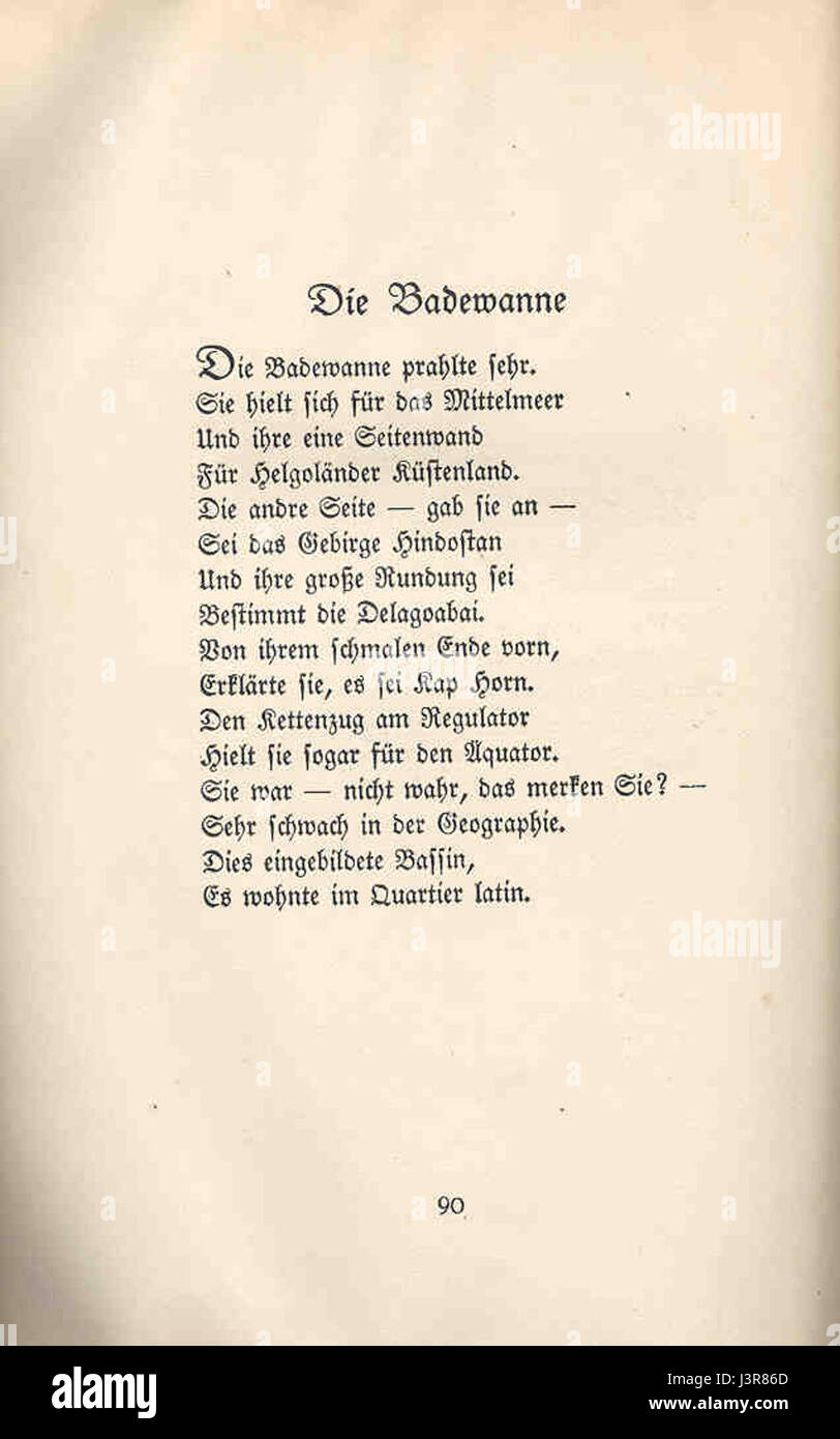 Joachim Ringelnatz Kuttel Daddeldu 057 Stockfoto