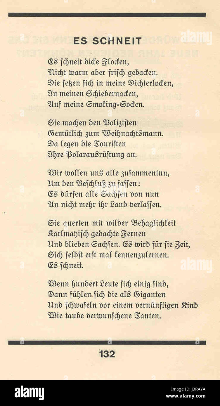 Joachim Ringelnatz war ein deutscher Dichter, Künstler und Kabarettist, der für seine satirischen und humorvollen Werke bekannt war. Diese Referenz bezieht sich wahrscheinlich auf seine literarischen oder künstlerischen Beiträge während seiner Karriere. Stockfoto