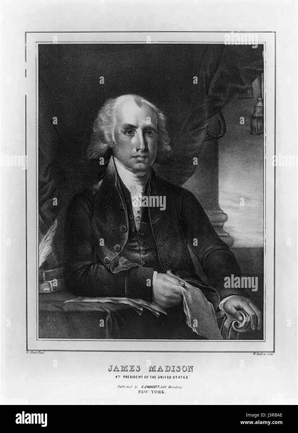 James Madison, dem vierten Präsidenten der Vereinigten Staaten Stockfoto