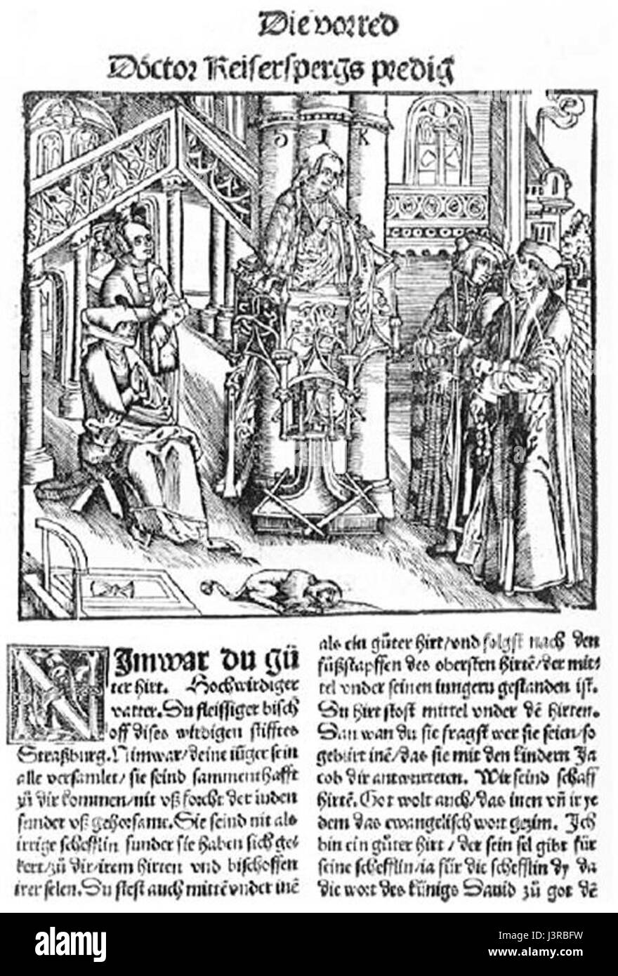 Johannes Geiler von Kaysersberg Stockfoto