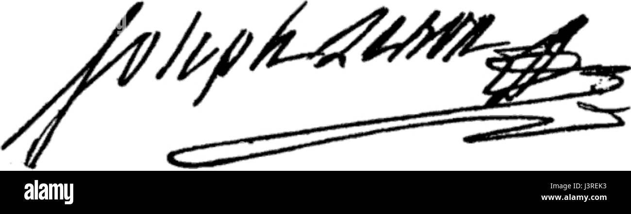 JosephLeBonSignature Stockfoto