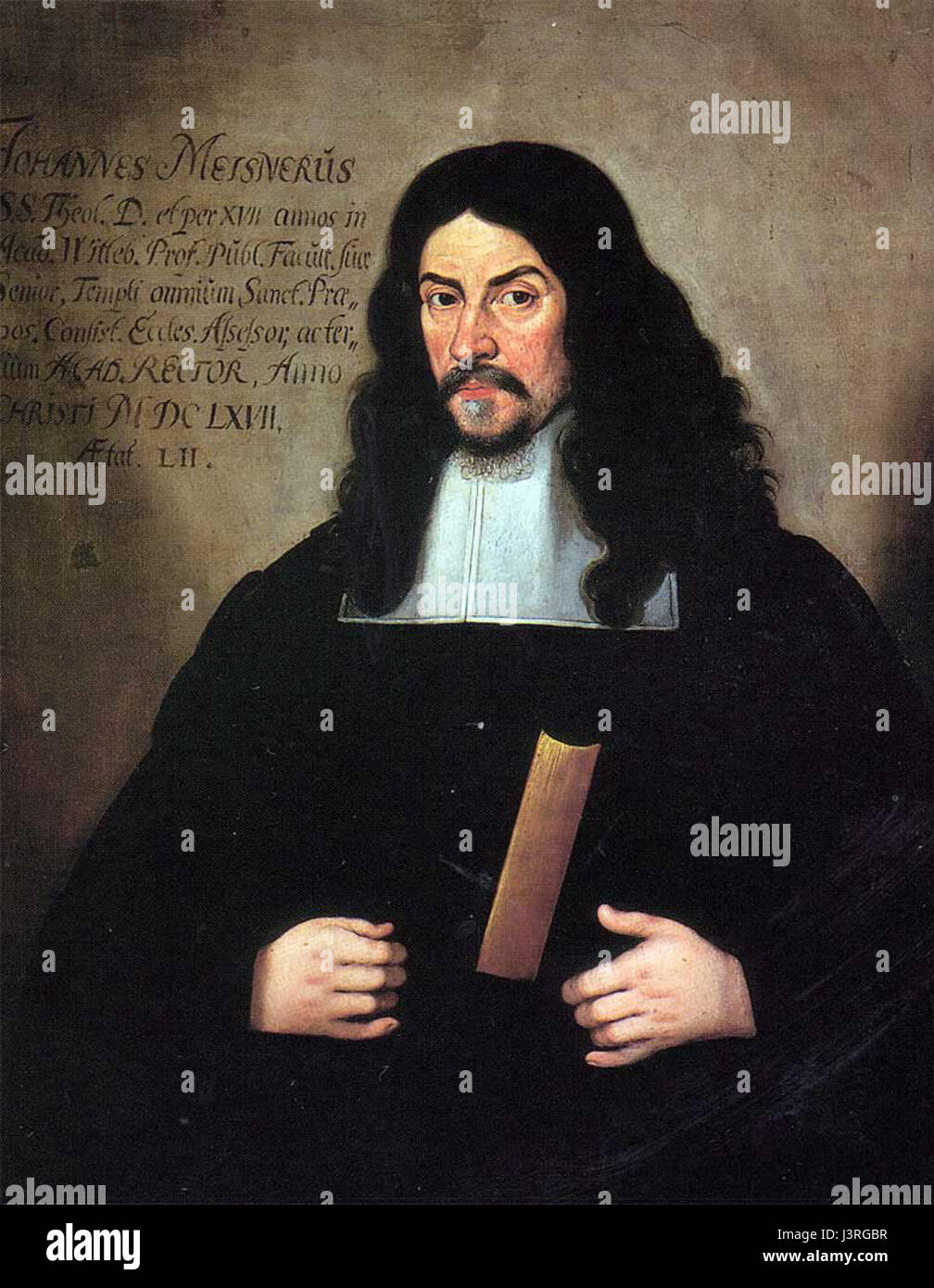 Porträt von Johann Meisner, einer historischen Figur der europäischen Gelehrsamkeit. Stockfoto