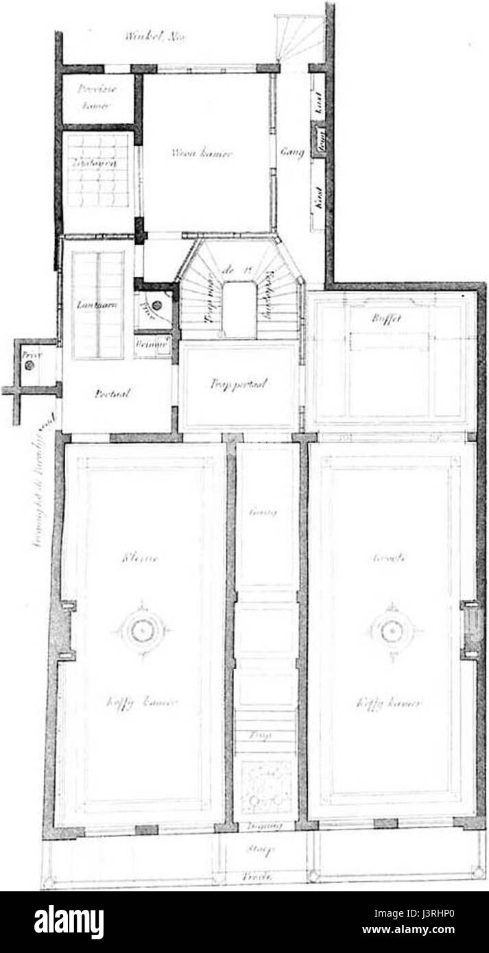 Koffijhui Het Vosje Rokin 31 Amsterdam Plattegrond bg Stockfoto