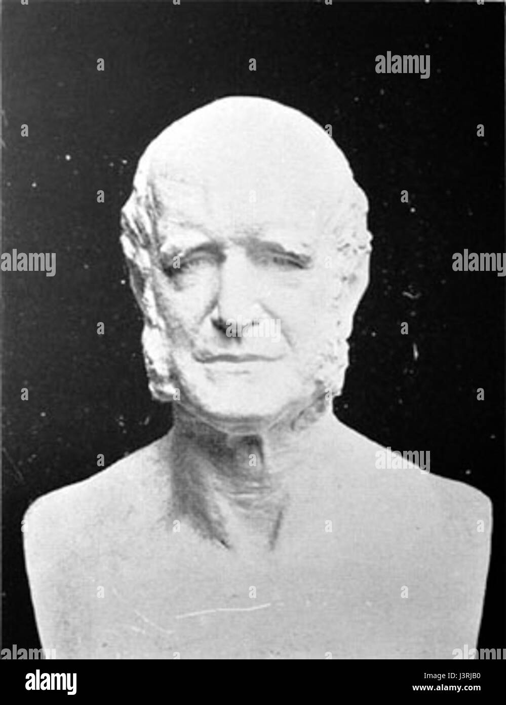 Die Büste von John Ella ist ein skulpturales Werk, das wahrscheinlich an John Ella erinnert, eine bemerkenswerte historische Figur. Die Büste repräsentiert sein Vermächtnis, das wahrscheinlich von einem Künstler des 19. Jahrhunderts geschaffen wurde, um seinen Beitrag oder seine gesellschaftliche Stellung zu ehren. Stockfoto