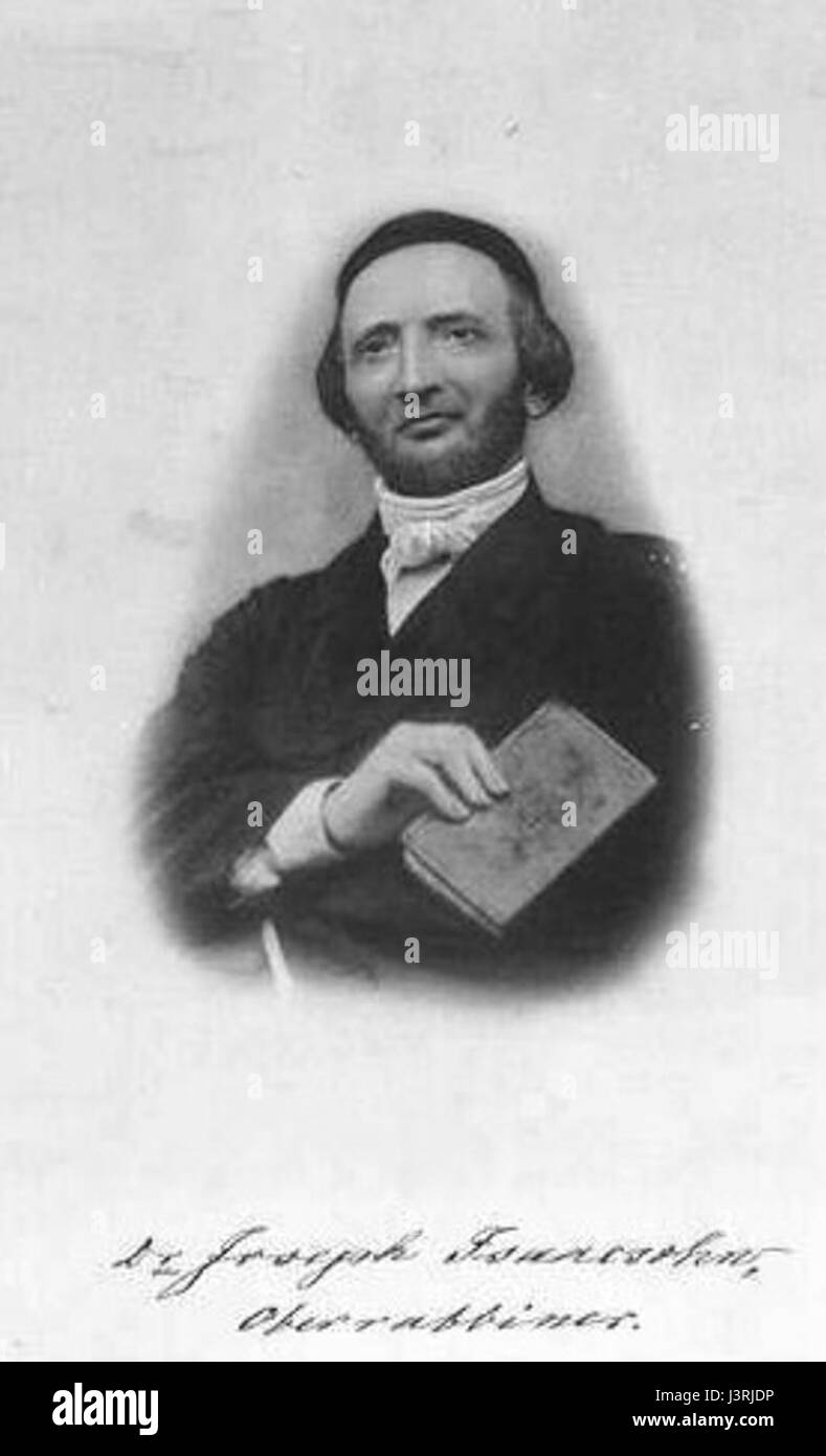Joseph Isaacsohn (1815â€„1885) war ein Rabbiner, der von 1845 bis 1848 in Frankfurt an der oder tätig war. 1855 war er Oberrabbiner von Rotterdam. Geboren in Wielen, Polen, starb er in Hamburg und wurde in seiner Heimatstadt begraben. Stockfoto