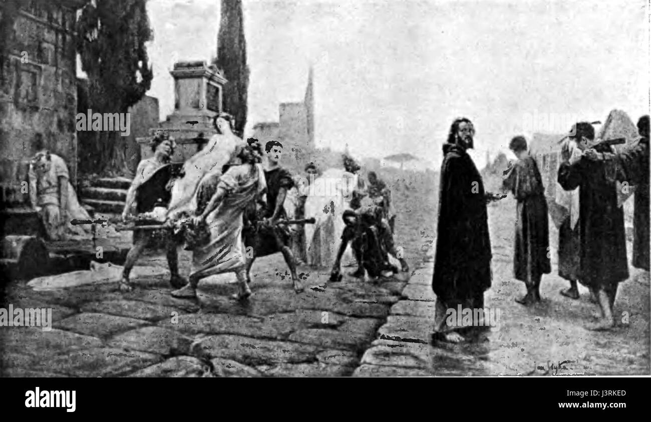 Jan Styka Spotkanie Na via Appia 1888 Stockfoto