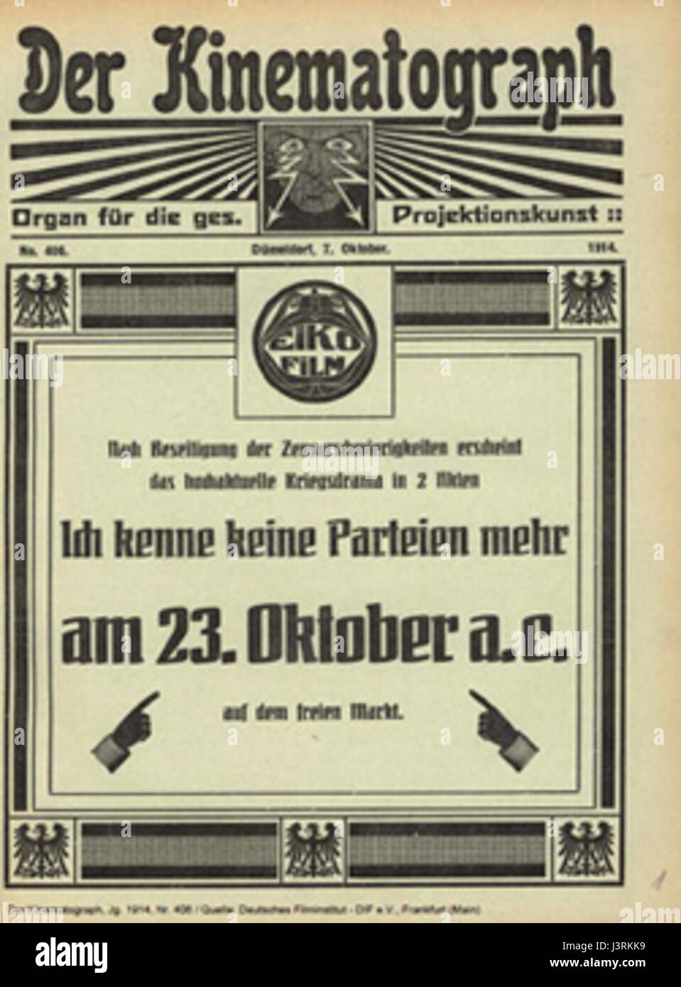 Kinematograph 1914 406 01 Stockfoto