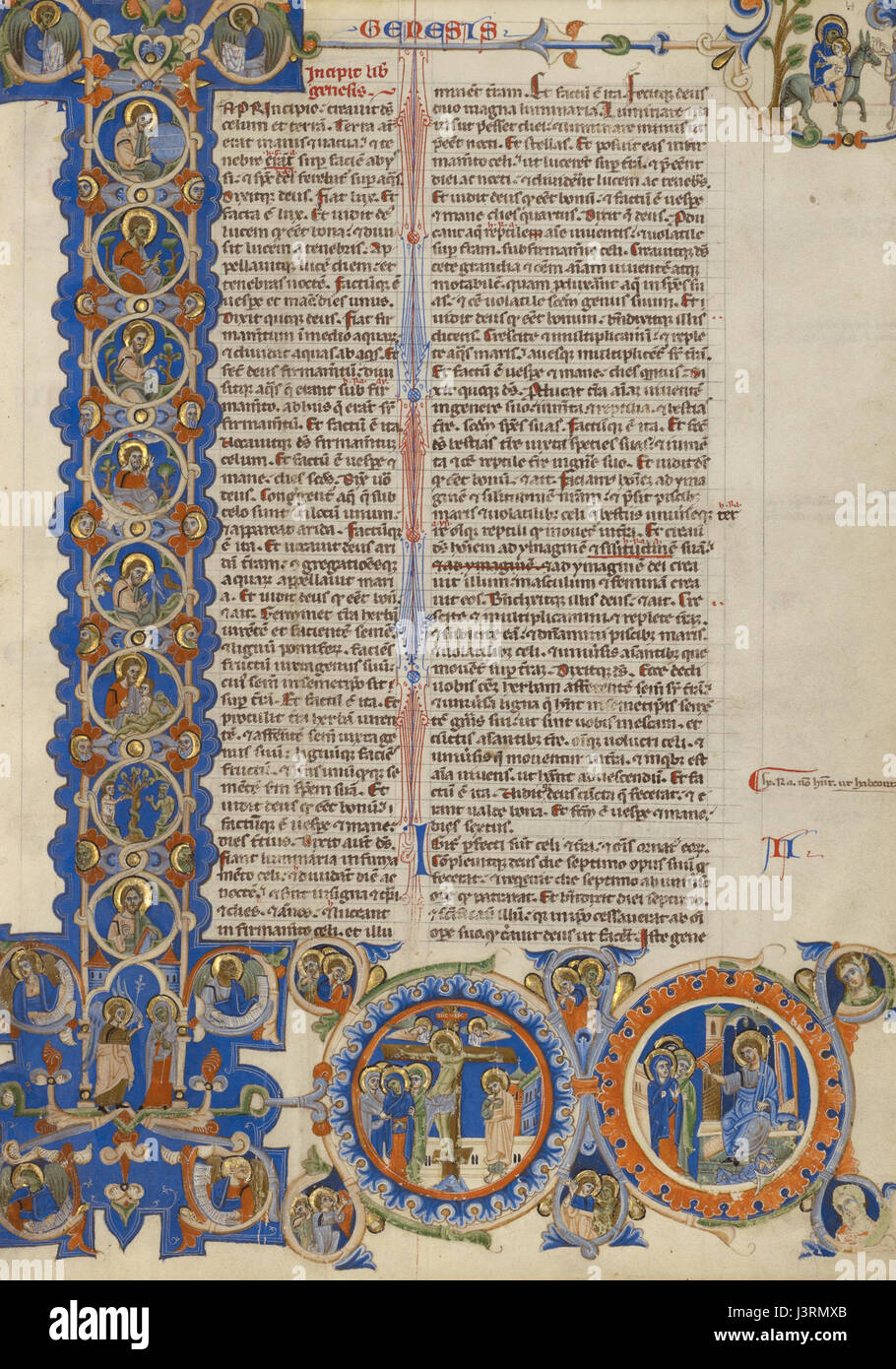 Erste ich von MS 107 (Getty Museum) Abtei Bibel, FOL 4 Stockfoto