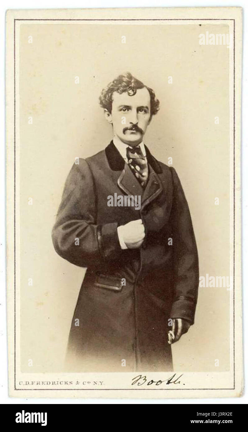 John Wilkes Booth CDV von CD Fredericks, c1862 Stockfoto