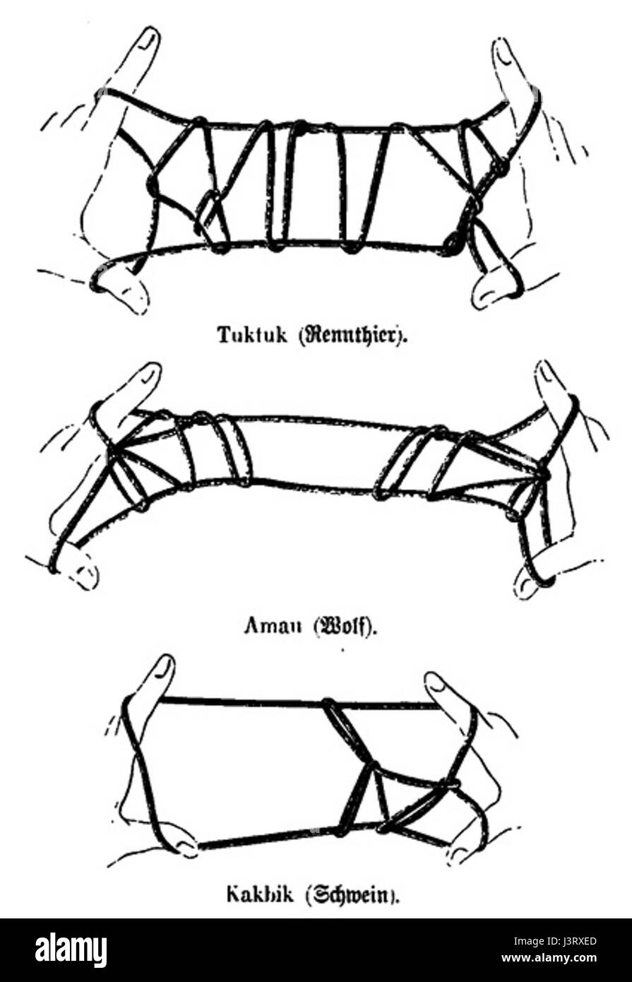 Inuit Fadenspiel Stockfoto