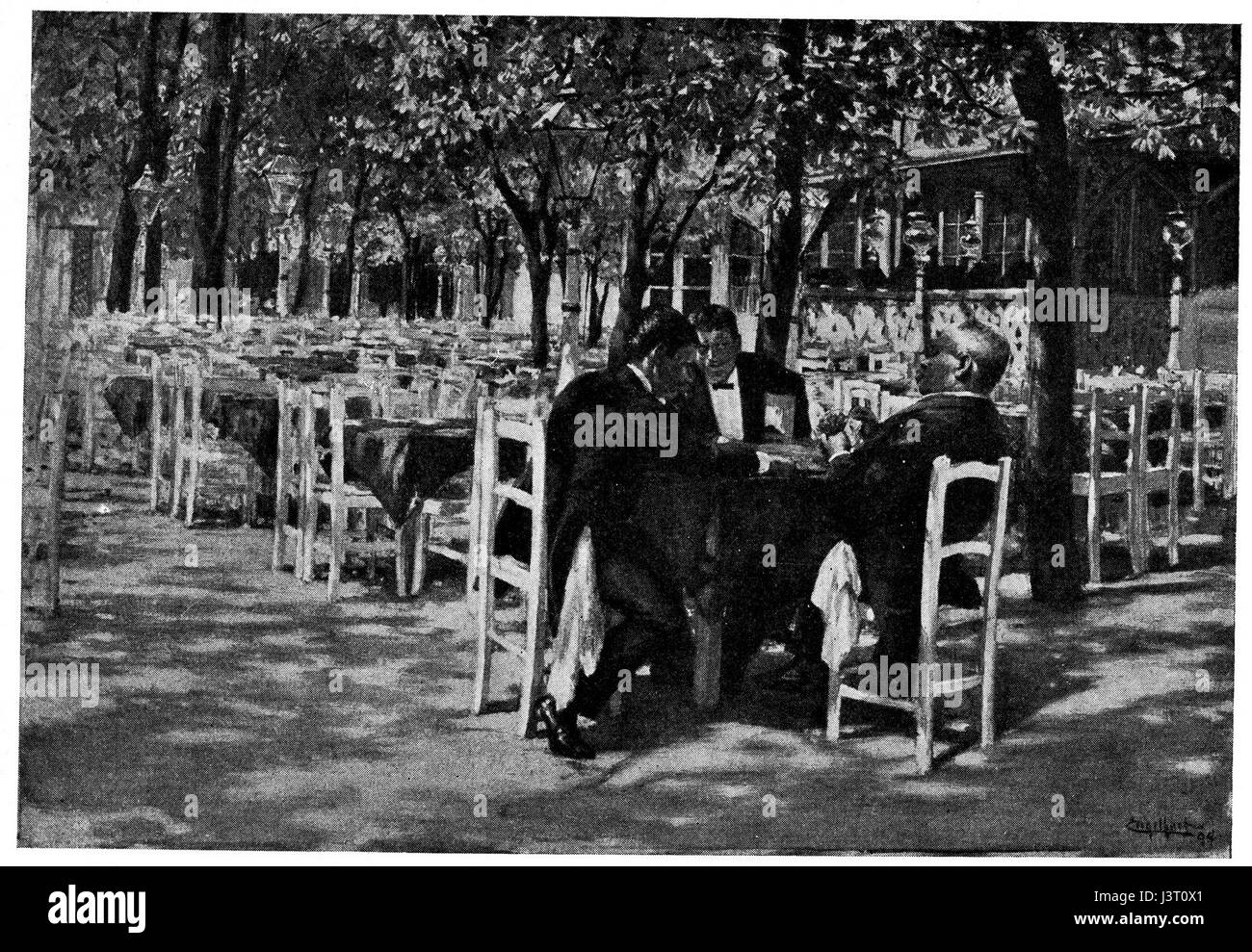 Josef Engelhart Ein stiller Morgen Im Prater 1914 dgE Stockfoto
