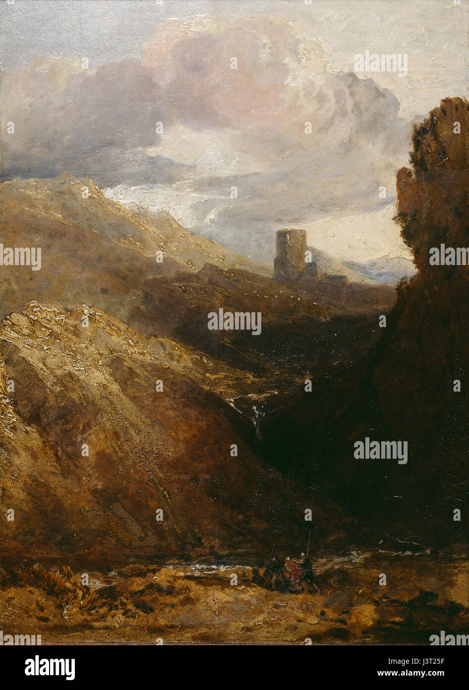 J.M.W Turner Dolbadarn Burg Studie für Diplom-Bild Stockfoto