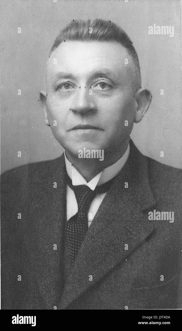 Johannes Rijpstra ist eine bemerkenswerte Figur in der niederländischen Geschichte, bekannt für seine Beiträge auf dem Gebiet der Wissenschaft und Forschung im 20. Jahrhundert. Stockfoto