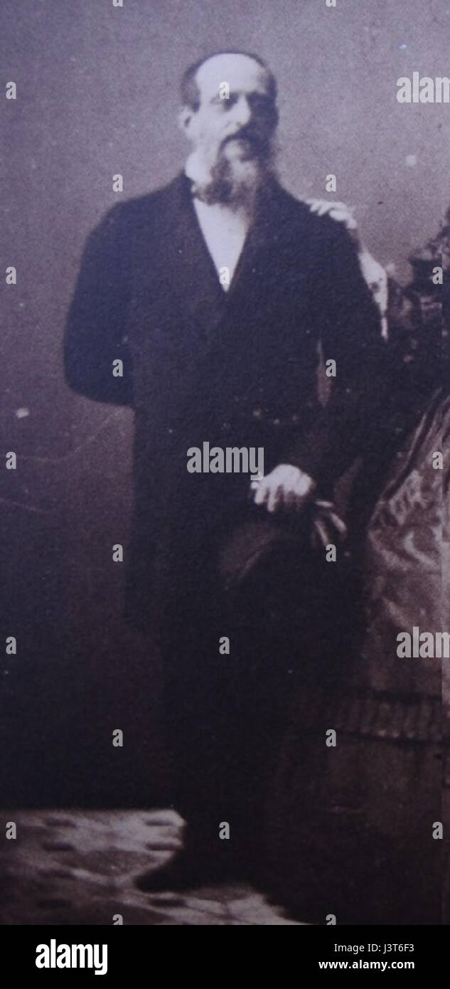 König Miguel I. von Portugal, der von 1828 bis 1834 regierte, wird mit seiner Frau dargestellt. Ihre Herrschaft war geprägt von politischer Instabilität und Konflikten während einer turbulenten Periode in der portugiesischen Geschichte. Stockfoto