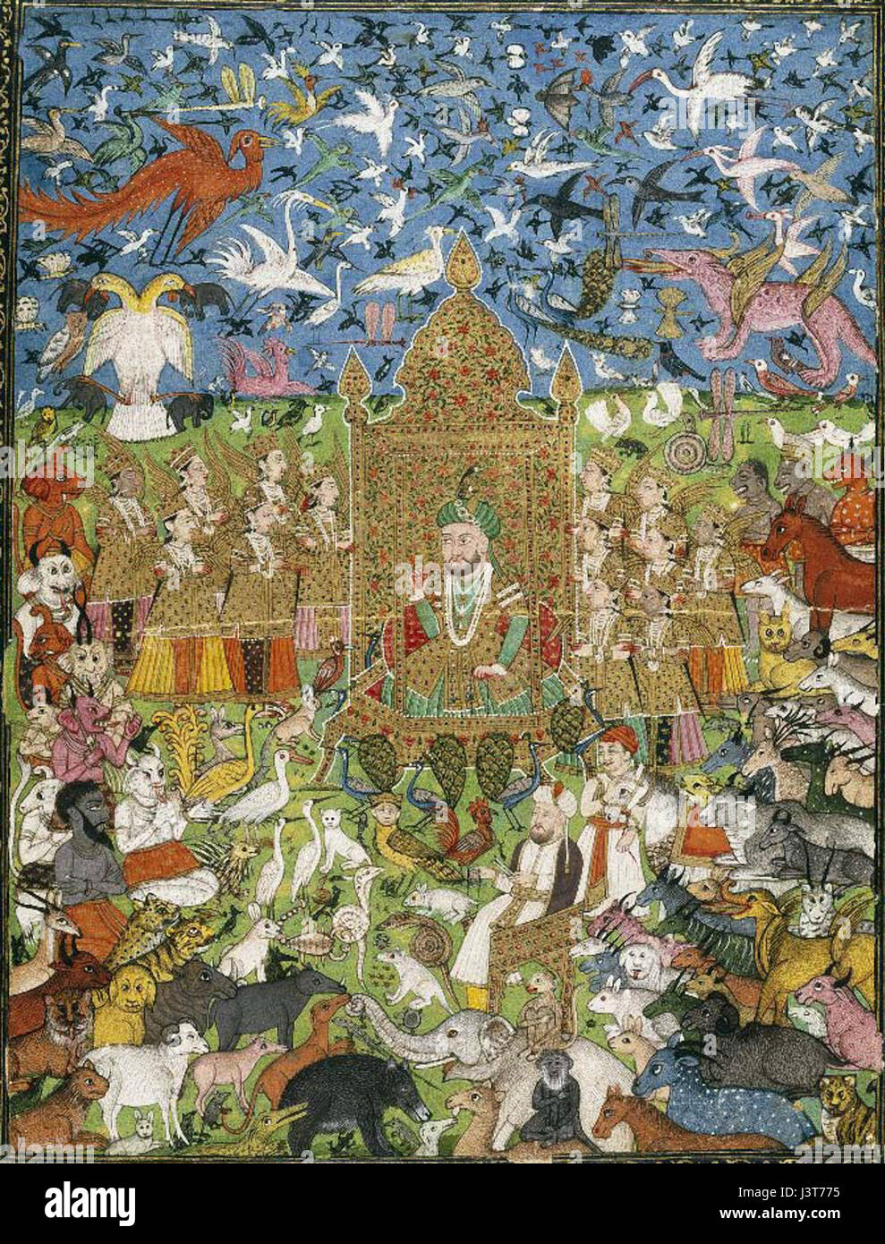 „ING Salomon and his Court“ kann sich auf eine künstlerische oder historische Darstellung des Hofes König Salomons beziehen, möglicherweise im Kontext der indischen Kultur, mit besonderem Bezug auf die Deckanregion Hyderabad. Stockfoto