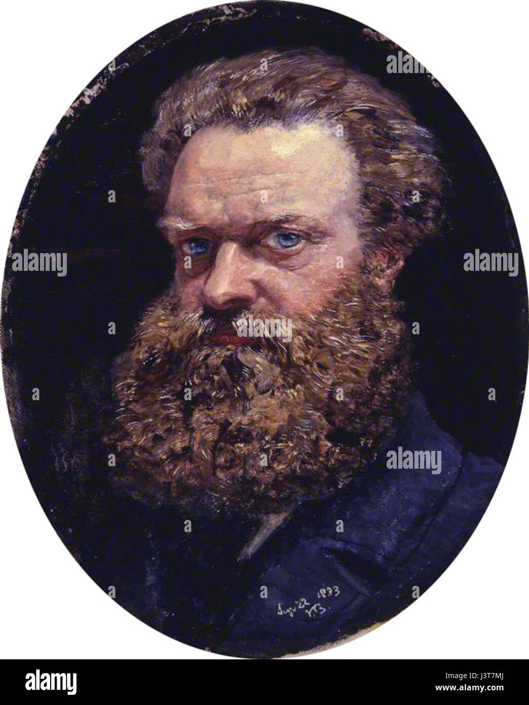 „John Brett“ bezieht sich auf den bekannten britischen Maler, der für seine detaillierten Landschaften und seinen Fokus auf die Natur bekannt ist. Dieses Werk beleuchtet Bretts Beiträge zur viktorianischen Landschaftsmalerei. Stockfoto