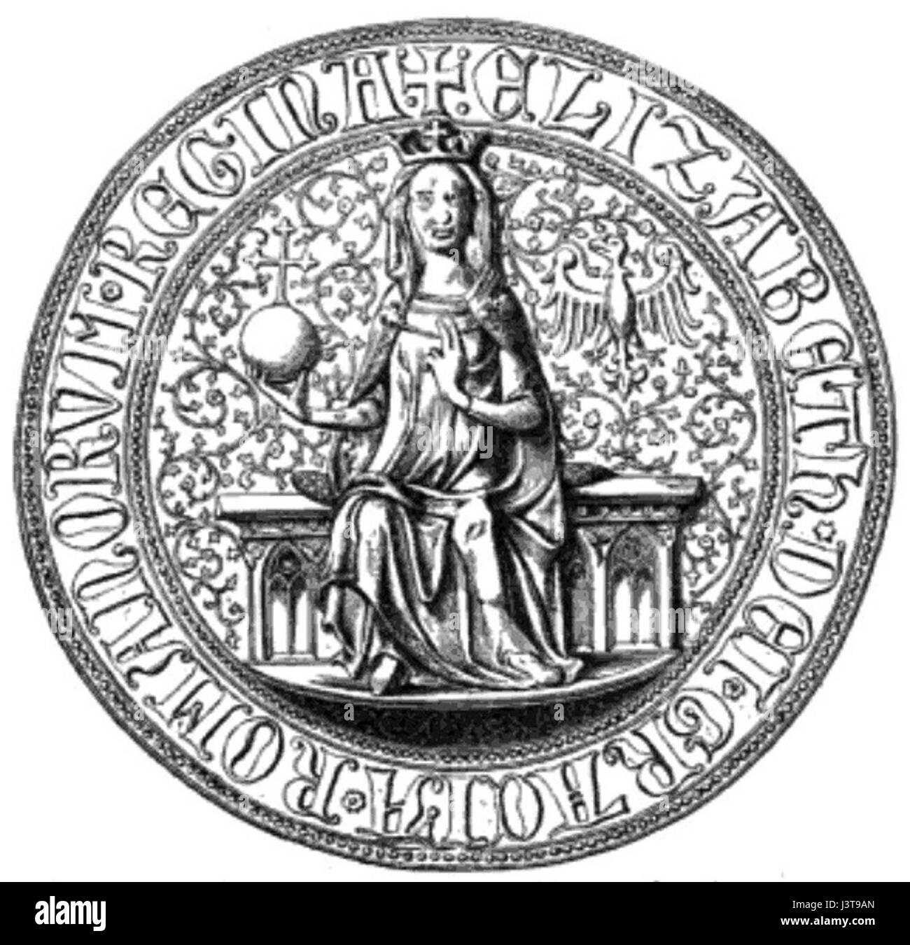 Isabela von Aragonien (1451â € 1504) war Königin von Kastilien durch ihre Heirat mit Ferdinand II. Von Aragonien. Ihre Herrschaft, neben Ferdinand, markierte die Vereinigung Spaniens und sie spielte eine Schlüsselrolle bei der spanischen Inquisition und der Schirmherrschaft auf Kolumbus’ Reise 1492. Sie war eine zentrale Figur bei der Etablierung Spaniens als Weltmacht im späten 15. Jahrhundert. Stockfoto