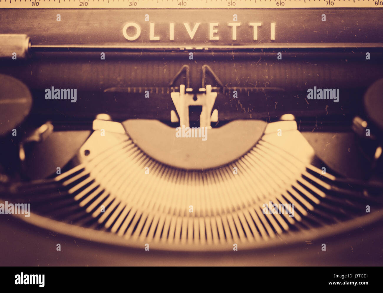 Olivetti-Schreibmaschine Stockfoto