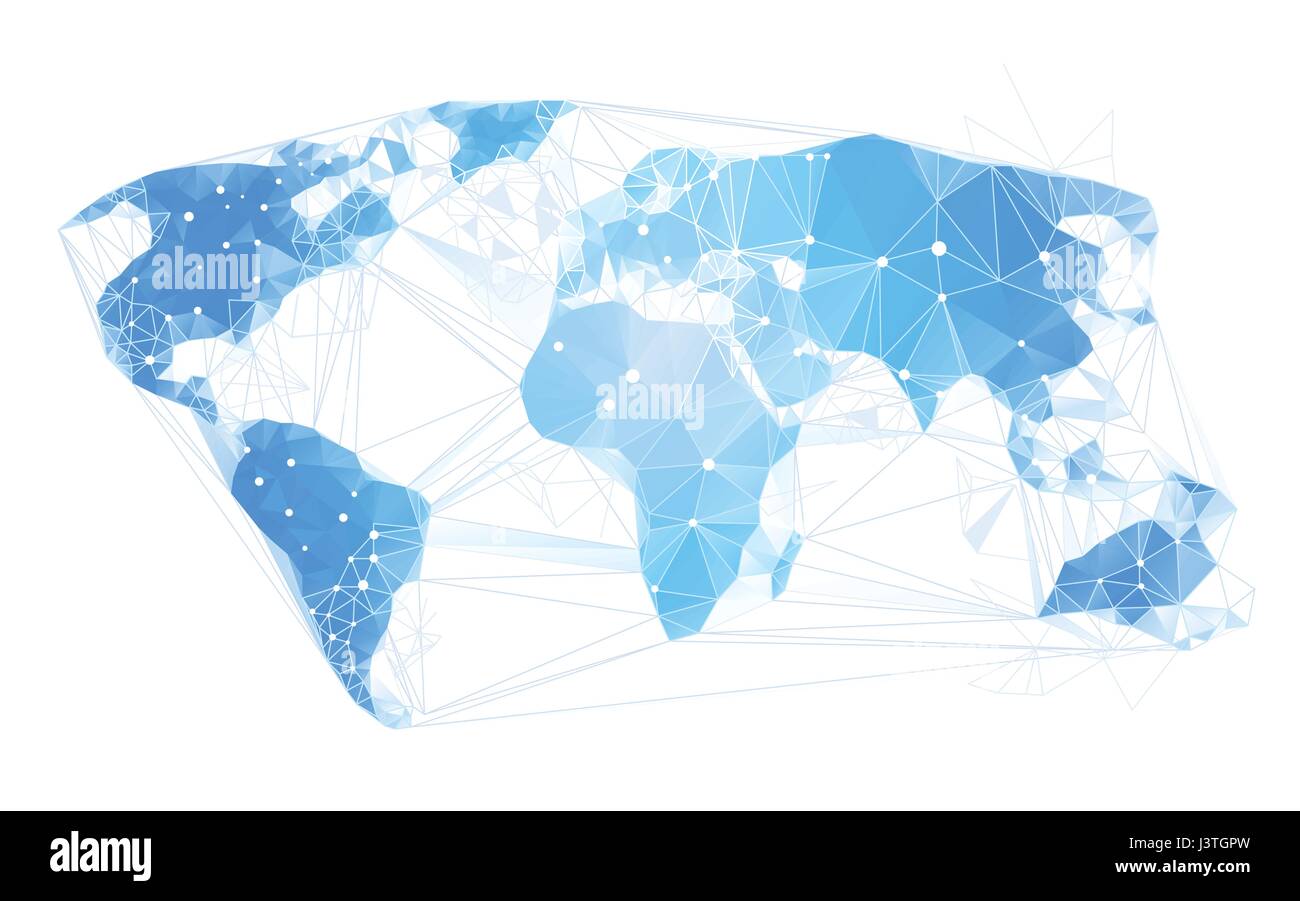 Welt Karte abstrakte geometrische polygonalen Erde Stock Vektor