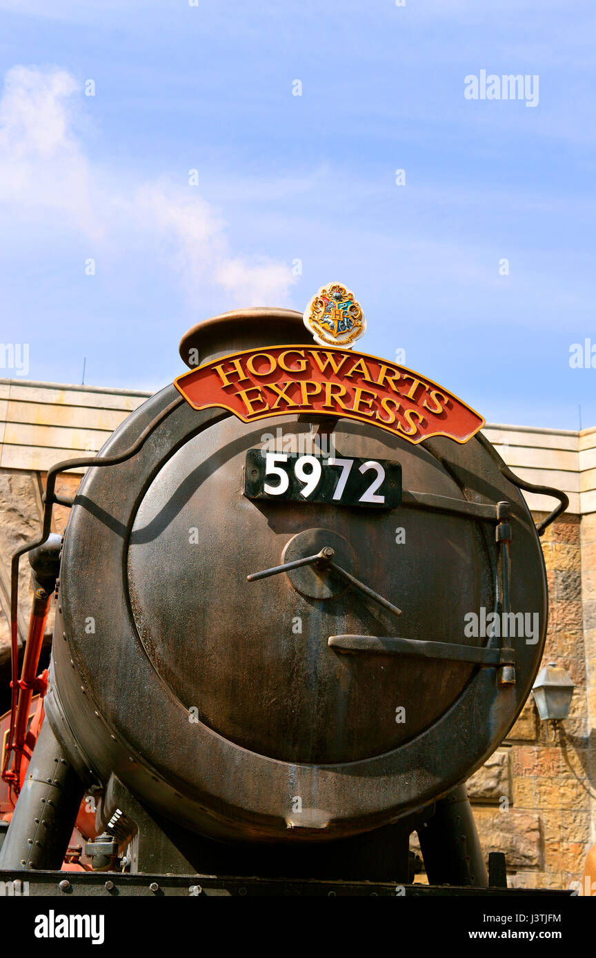 Die Zauberwelt von Harry Potter Hogwarts Express Stockfoto