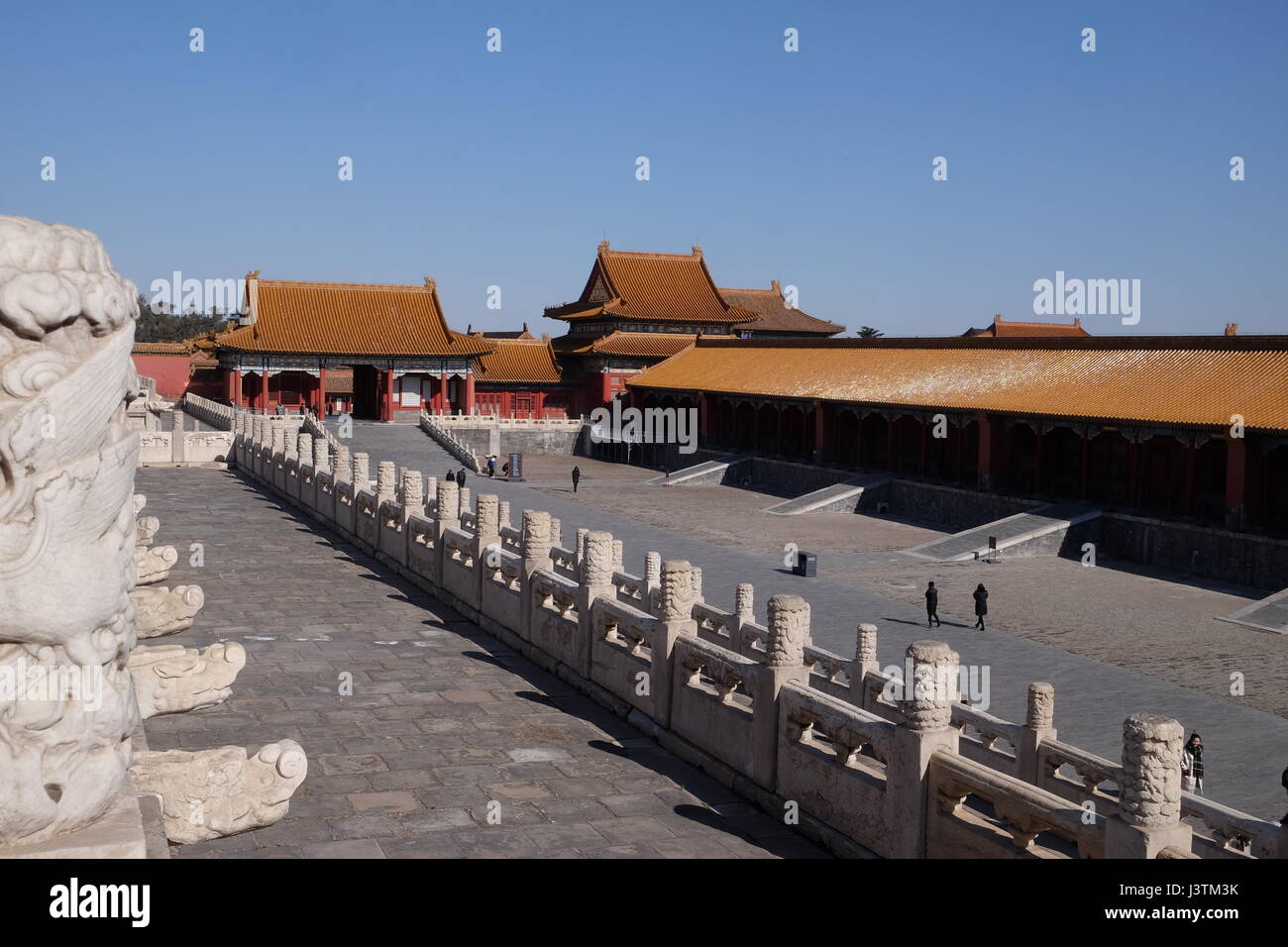 Palast der Himmlischen Reinheit Qianqinggong in Forrbiden Stadt, Peking, China, 23. Februar 2016. Stockfoto