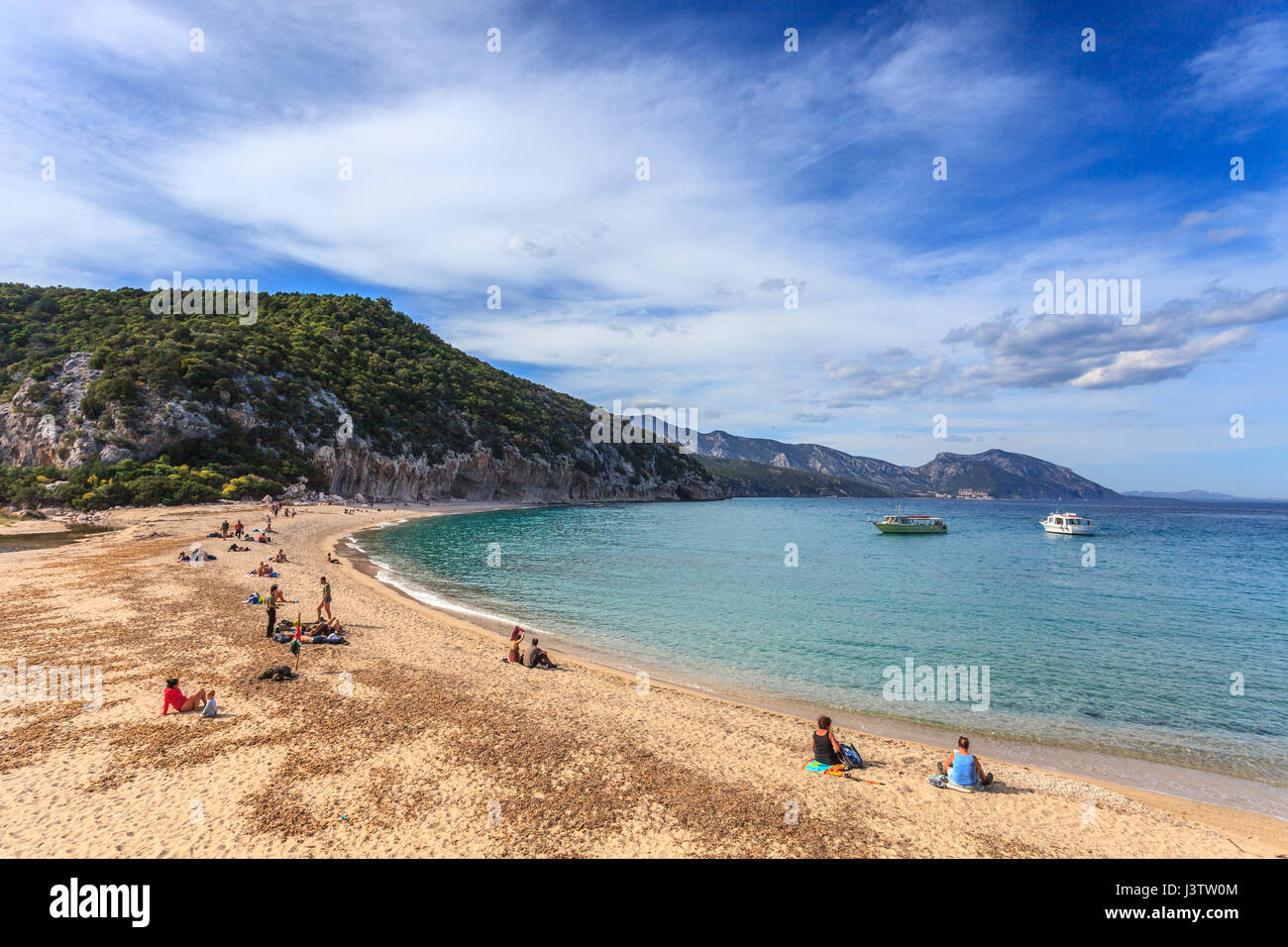 Strand von Cala Luna Stockfoto