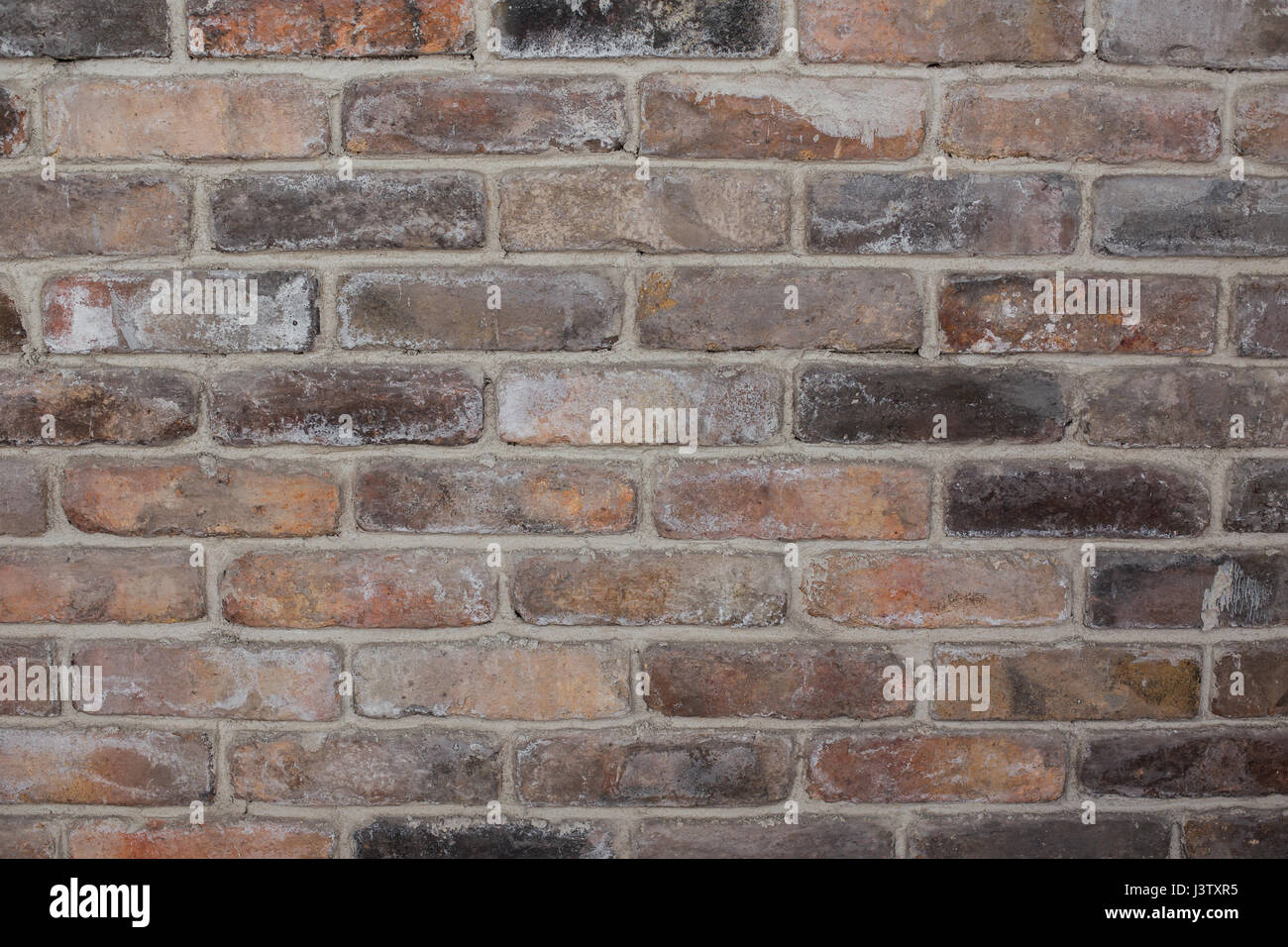 Vintage Ziegelmauer, alte Textur aus rotem Stein blockiert closeup Stockfoto