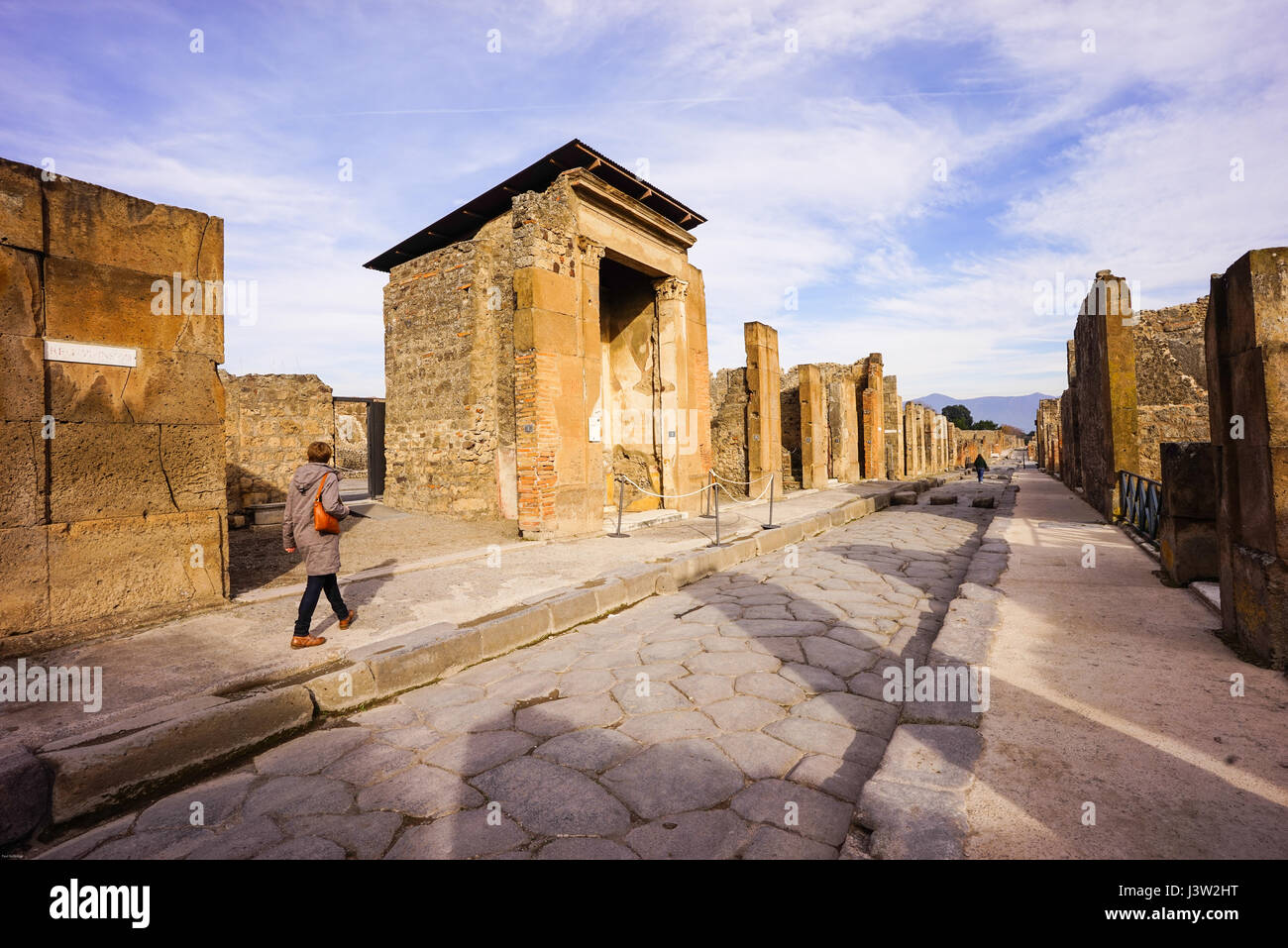 Die Stadt unter Asche, Pompeji in Italien nahe Neapel begraben. Stockfoto