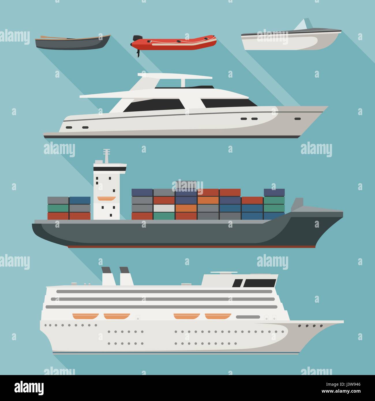 Schiffe und Boote Stock Vektor