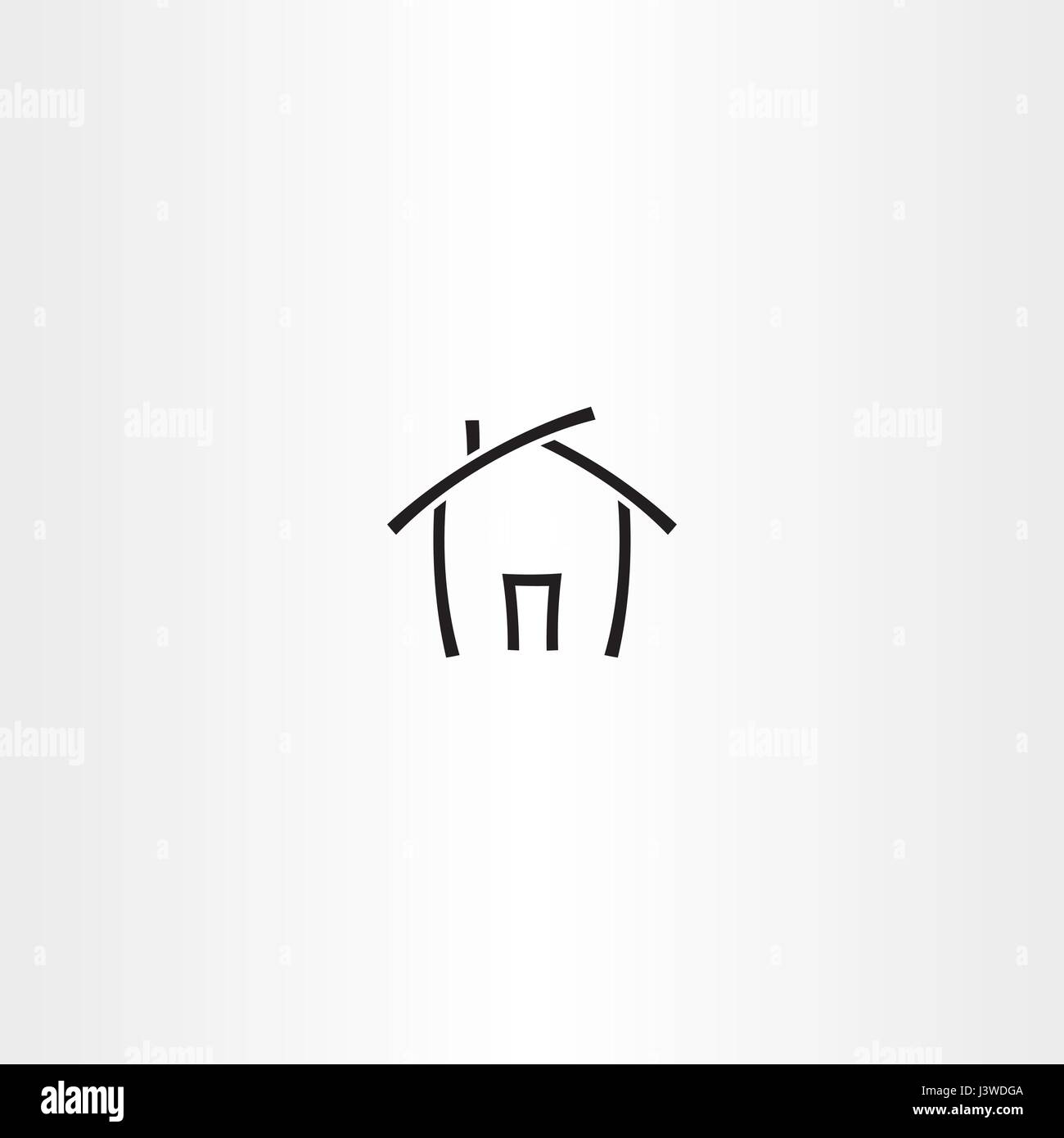 schwarze Symbol Hausentwurf Vektor nach Hause symbol Stock Vektor