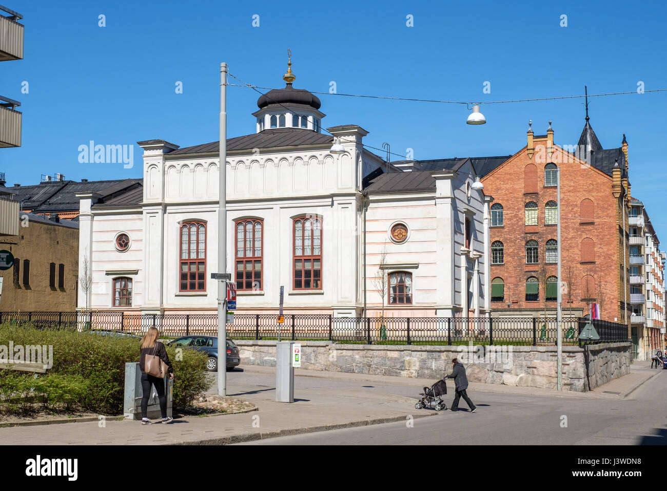 Die alte Jüdische Synagoge in Norrköping, Schweden zurück 1858 zurückgeht. Stockfoto