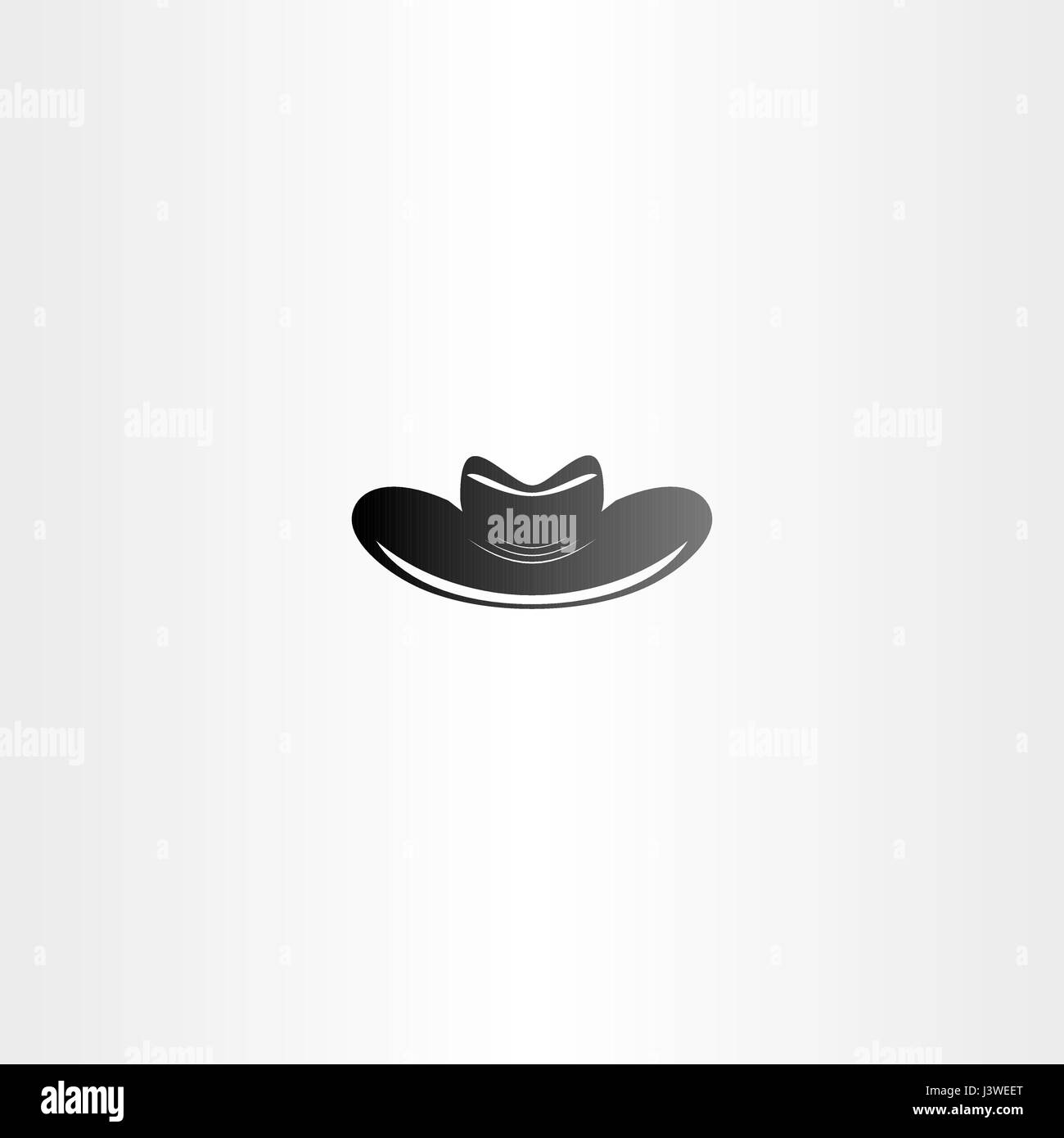 Cowboyhut schwarz Vektor Icon Design Zubehör Stock Vektor