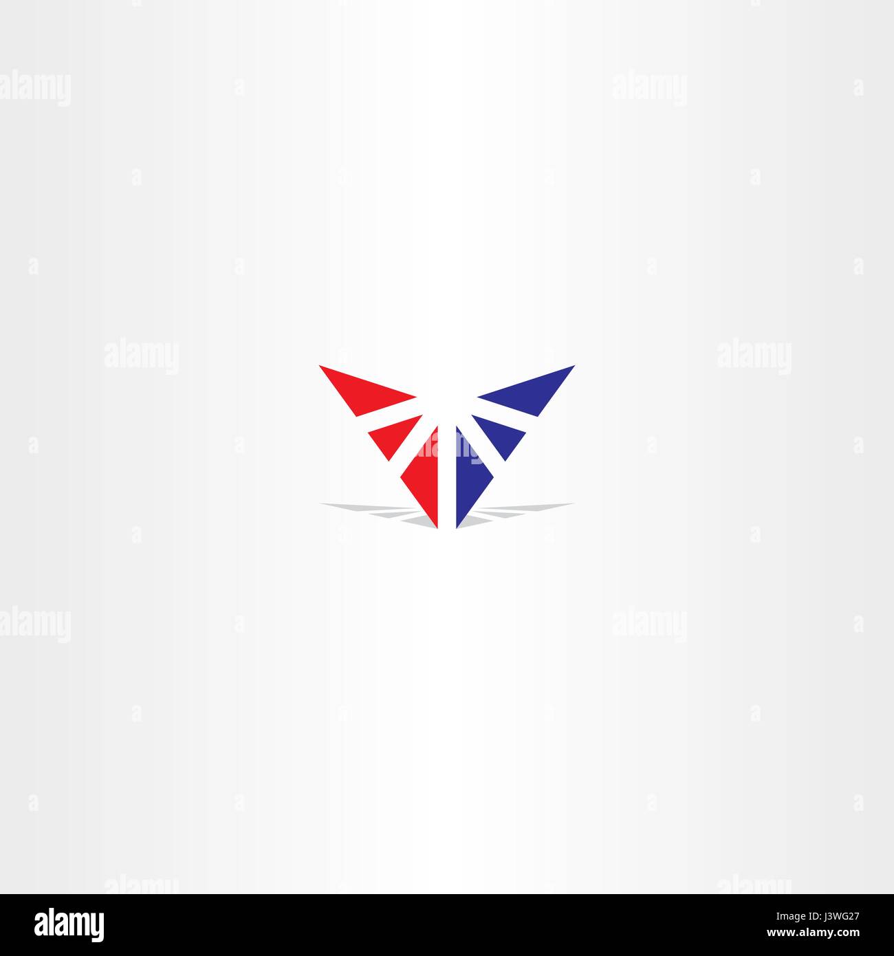 Rote Blaue Buchstaben V Dreieck Logo Marke Stock Vektorgrafik Alamy