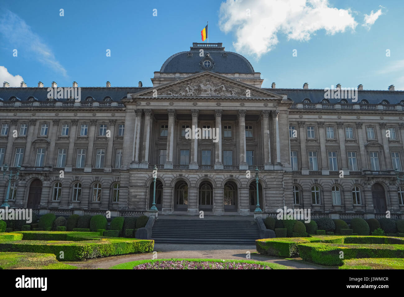 Königliche Palast von Brüssel, Belgien. Palais Royal de Bruxelles (1783-1934). Altbau im historischen Zentrum von Brüssel. Schöne europäische Stockfoto