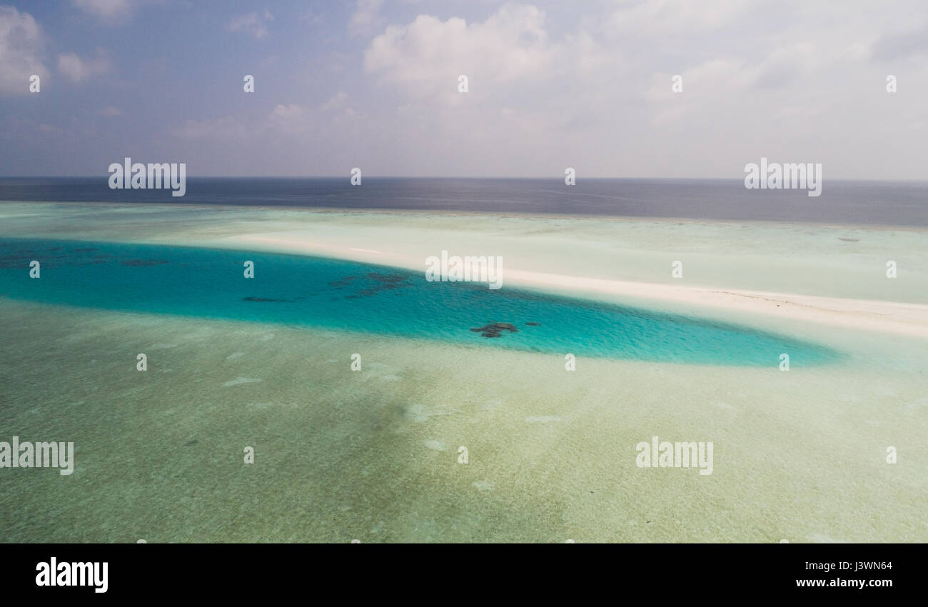 Wundervolle Farben Indischer Ozean, Malediven Stockfoto