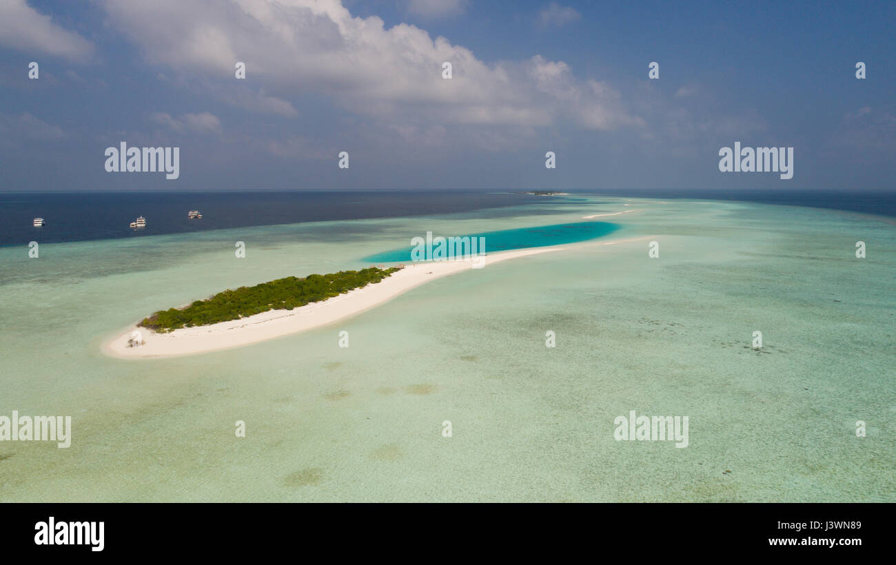 Märchen kleine Insel im Indischen Ozean, Malediven Stockfoto