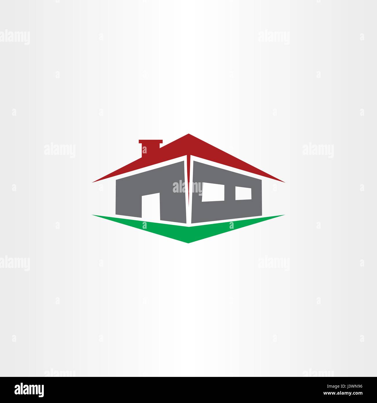 Logo Haus Immobilien Vektor Symbol Zeichen Stock Vektor