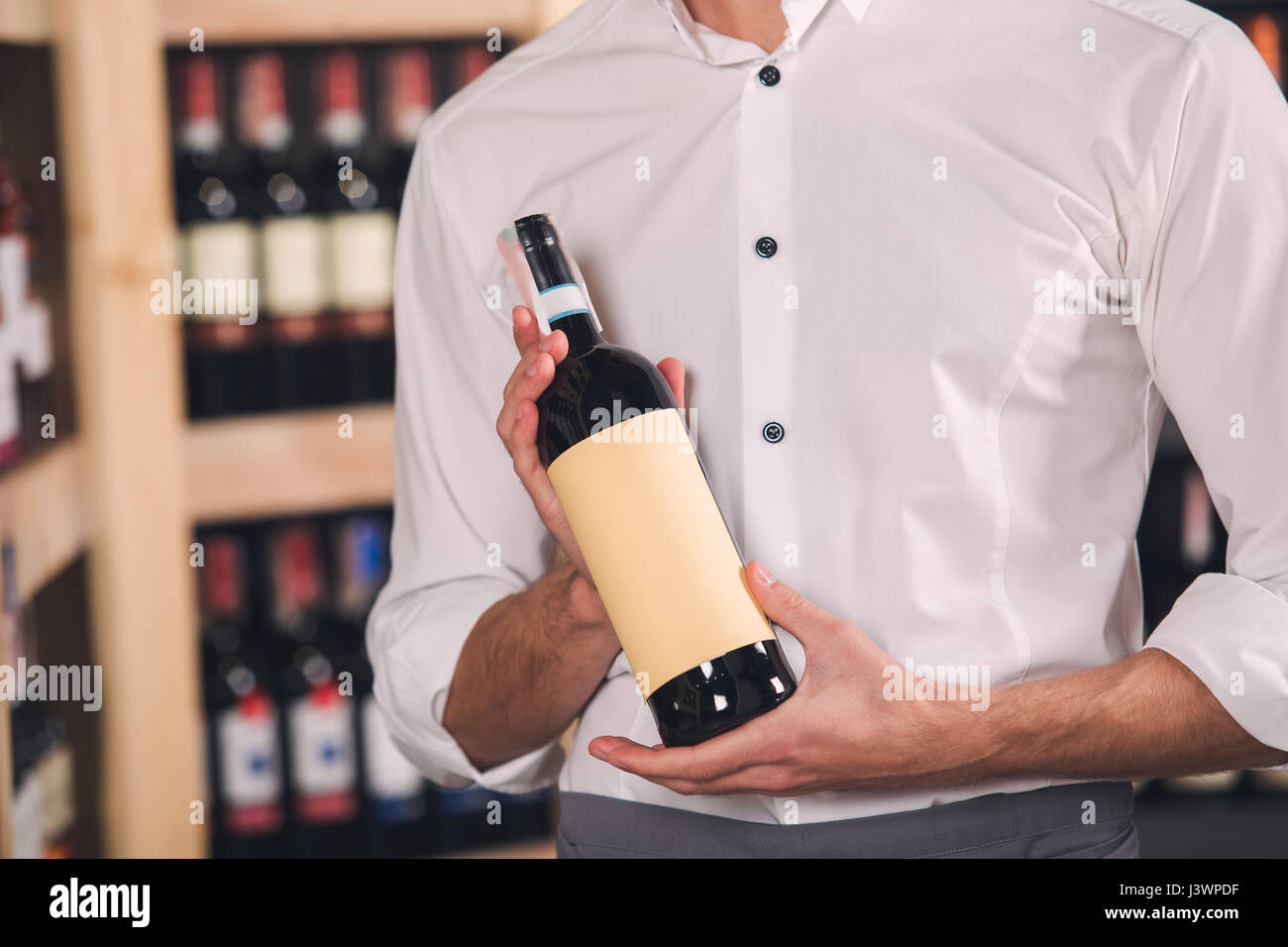 Somellier Wein Business Alkohol trinken Store-Konzept Stockfoto