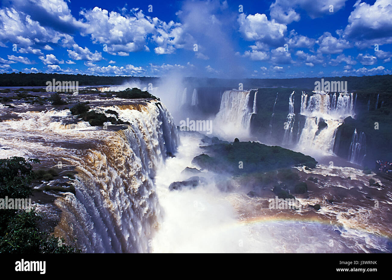 Panoramablick auf das Cataratas Do Iguaçu Stockfoto