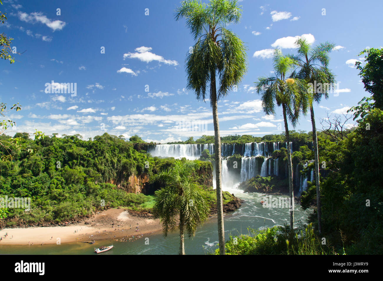 Panoramablick auf das Cataratas Do Iguaçu Stockfoto