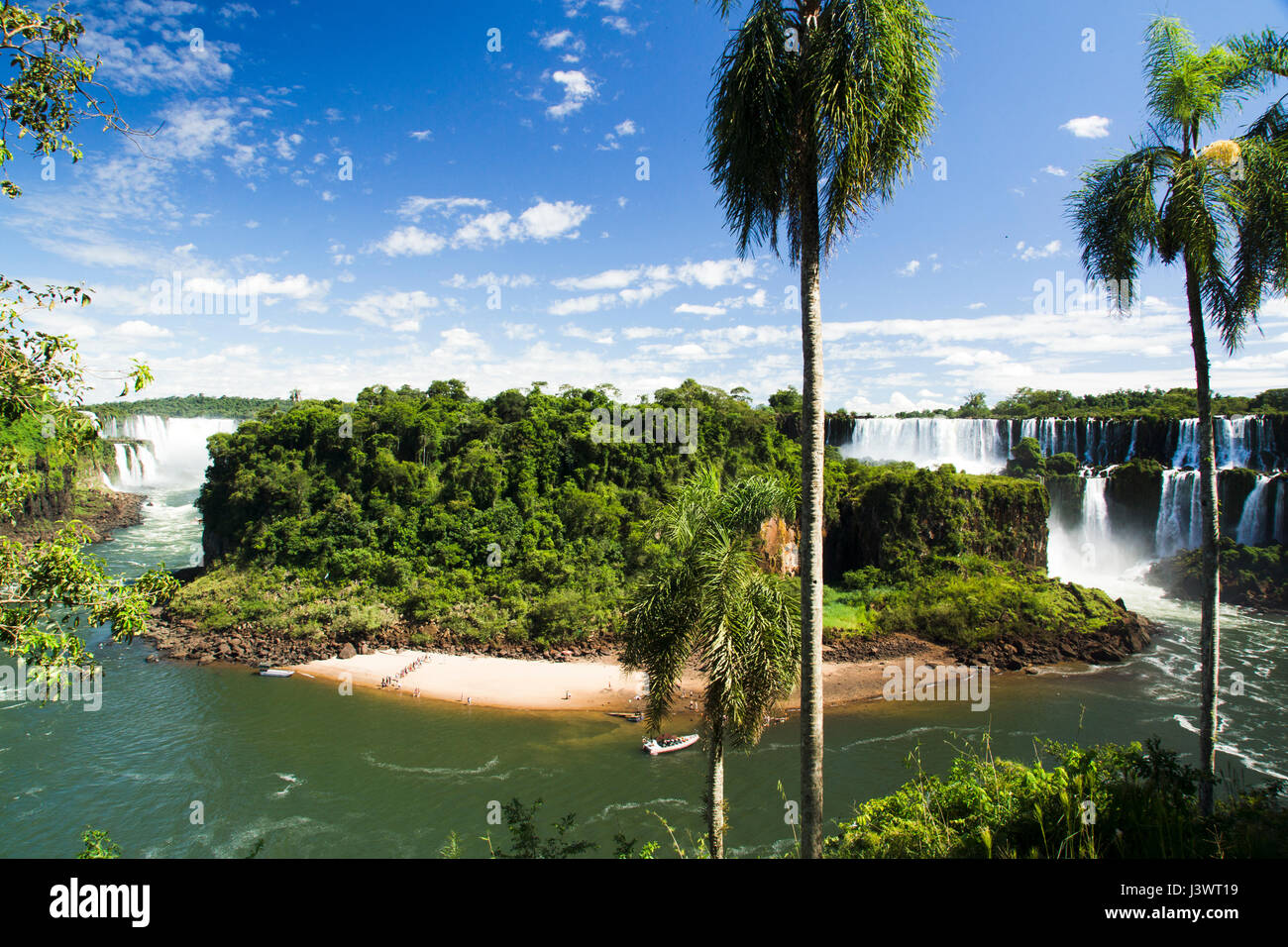 Panoramablick auf das Cataratas Do Iguaçu Stockfoto