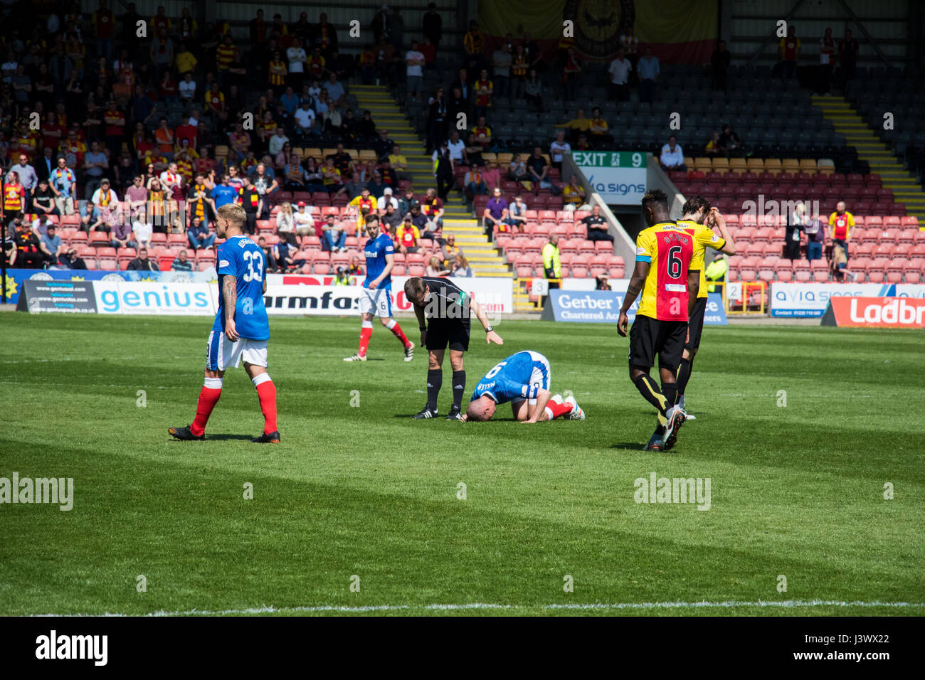 Glasgow, Schottland, Vereinigtes Königreich. 7. Mai 2017. Partick Thistle V Glasgow Rangers SPFL Sonntag, 7. Mai 2017 - Tore von Doolan, McKay und Garner sah das Spiel Ende 2-1 bis Rangers. Bildnachweis: Barry Cameron/Alamy Live-Nachrichten Stockfoto