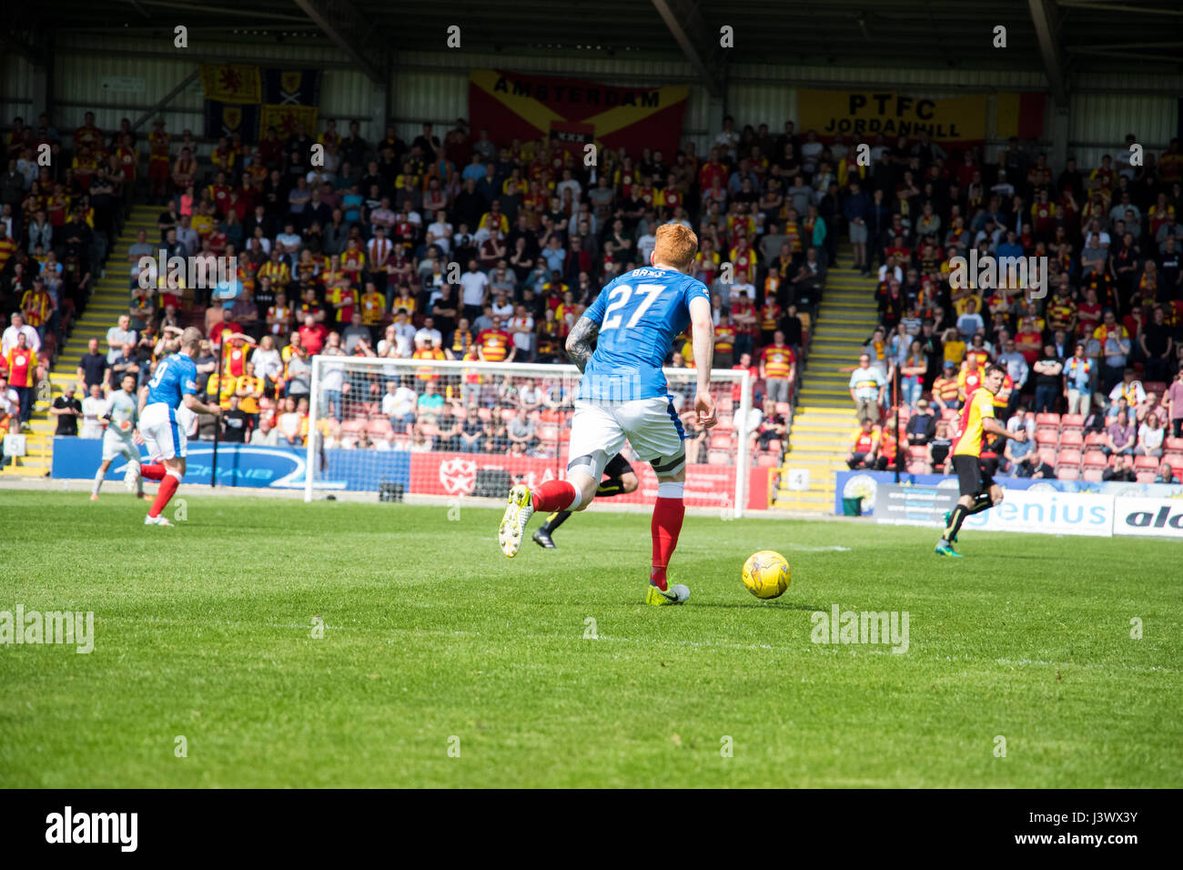 Glasgow, Schottland, Vereinigtes Königreich. 7. Mai 2017. Partick Thistle V Glasgow Rangers SPFL Sonntag, 7. Mai 2017 - Tore von Doolan, McKay und Garner sah das Spiel Ende 2-1 bis Rangers. Bildnachweis: Barry Cameron/Alamy Live-Nachrichten Stockfoto