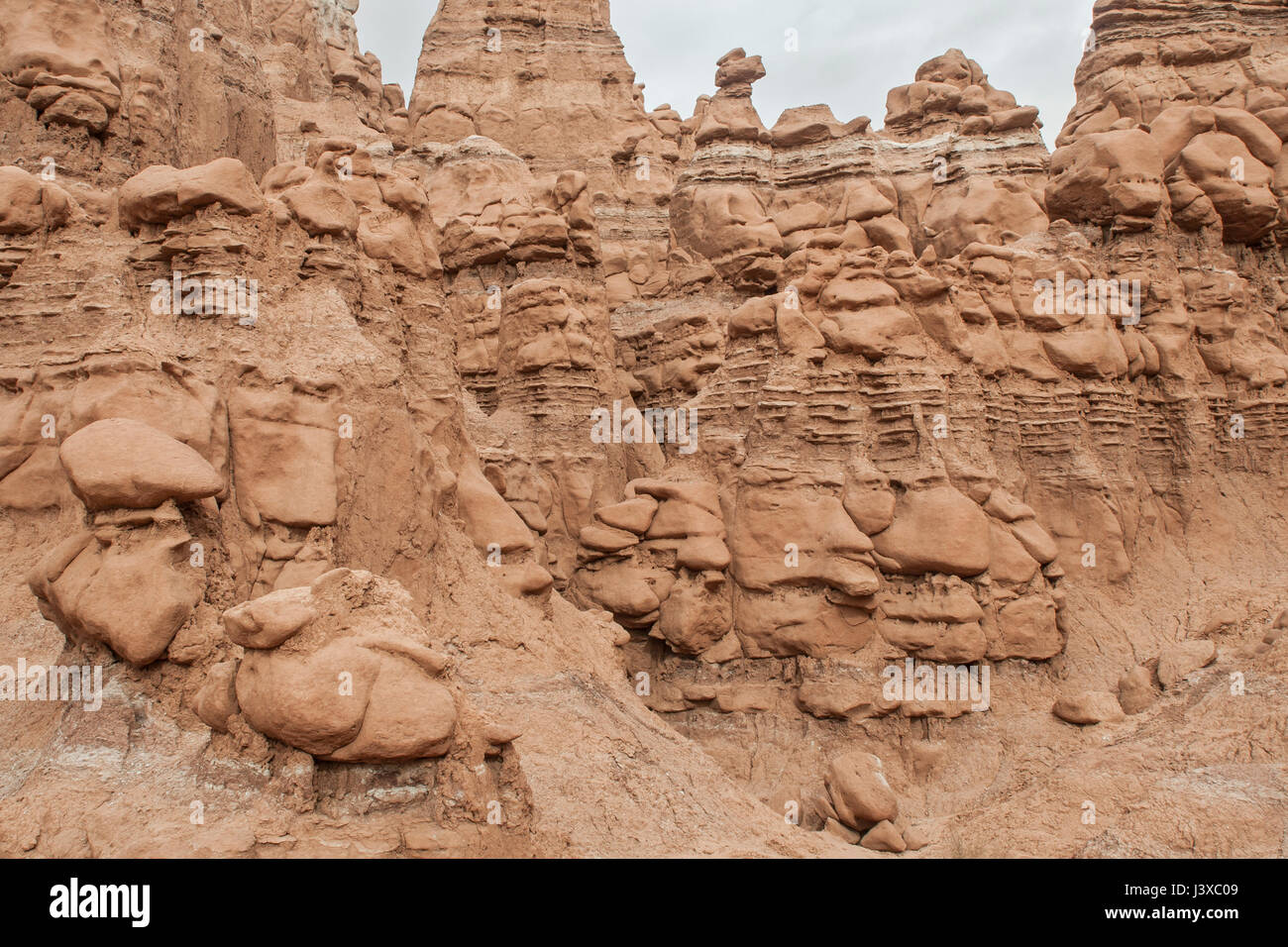 Hoodoo-Formationen, Goblin Valley State Park, Utah, USA. Stockfoto