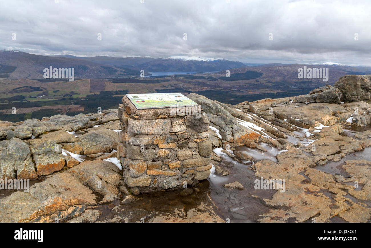 Finnisg-Aig-Sgurr Aussichtspunkt am Ben Nevis, Grampian Mountains, Fort William, Schottland, Vereinigtes Königreich. Stockfoto