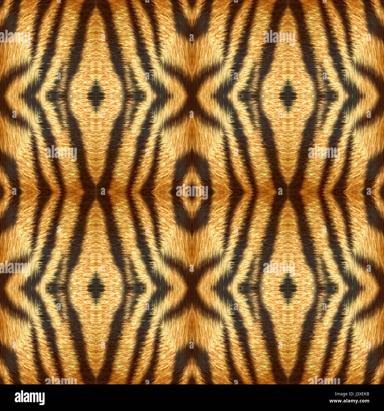 Tigerfell, nahtlose abstrakte Muster oder Hintergrund, natürliche Muster von Mutter Natur. Stockfoto
