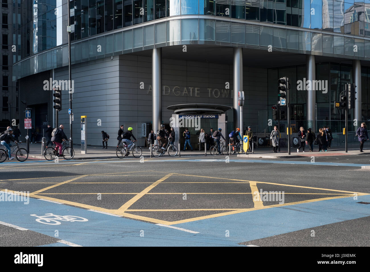 Aldgate East Bahnhof Stockfoto